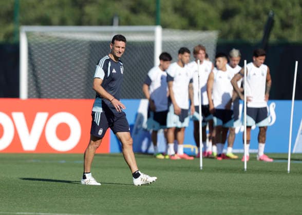 Lionel Scaloni. Entrenamiento de la Seleccion Argentina. COpa del Mundo 2026 Foto: FOTOBAIRES Copa Conmebol Libertadores