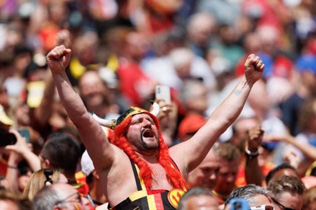 June 15, 2026, Seattle, Washington, United States of America: Belgian fans during the FIFA World Cup, WM, Weltmeisterschaft, Fussball 2026 Group F match between Belgium and Egypt at Lumen Field. Belgium V Egypt Ã¢â‚¬ FIFA World Cup 2026 Group F Ã¢â‚¬ Seattle, USA  - ZUMAc318 20260615_zsp_c318_007 Copyright: xJohnxCarusix