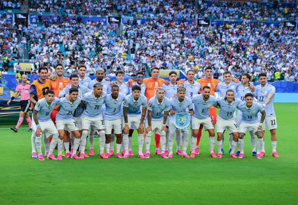 FIFA World Cup, WM, Weltmeisterschaft, Fussball 2026 - Group H - Saudi Arabia vs Uruguay Uruguay team members pose before the FIFA World Cup 2026 group stage match Saudi Arabia against Uruguay, in Miami, Florida, USA, 15 June 2026. MIAMI United States  Copyright: xCRISTOBALxHERRERA-ULASHKEVICHx