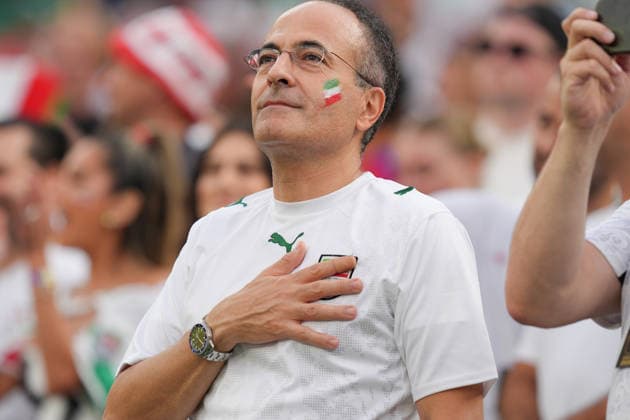 An Iranian fan attends a Group G match of the 2026 FIFA World Cup, WM, Weltmeisterschaft, Fussball between Iran and New Zealand at SoFi Stadium in Los Angeles, USA, 15 June 2026. FIFA World Cup 2026 - Group G - Iran - New Zeland !ACHTUNG: NUR REDAKTIONELLE NUTZUNG!  Copyright: xOmarxAlonsox GR2173 20260616-55020607018_1
