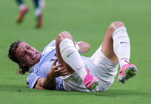 FIFA World Cup, WM, Weltmeisterschaft, Fussball 2026 - Group H - Saudi Arabia vs Uruguay Uruguay forward Agustin Canobbio reacts on the pitch during the FIFA World Cup 2026 group stage match Saudi Arabia against Uruguay, in Miami, Florida, USA, 15 June 2026. MIAMI United States  Copyright: xCRISTOBALxHERRERA-ULASHKEVICHx
