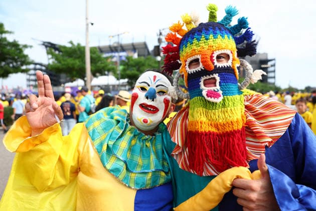 Philadelphia, USA, 14th June 2026. Ecuador fans during the Ivory Coast vs Ecuador FIFA World Cup, WM, Weltmeisterschaft, Fussball match at Lincoln Financial Field, Philadelphia. Picture credit should read: Paul Terry Sportimage EDITORIAL USE ONLY. No use with unauthorised audio, video, data, fixture lists, club league logos or live services. Online in-match use limited to 120 images, no video emulation. No use in betting, games or single club league player publications. SPI_297_PT_Ivory_Coast_Ecuador SPI-4836-0297