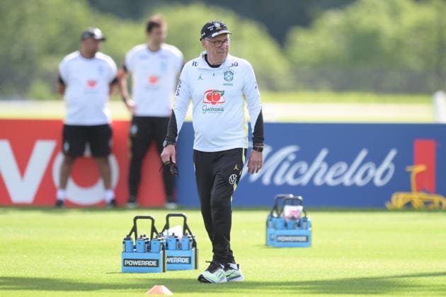 Fußball, WM 2026, 20260615, Training Brasilien. Im Bild Trainer Brasilien Carlo ANCELOTTI. Morristown Red-Bull-Akademie New Jersey Vereinigte Staaten von Amerika