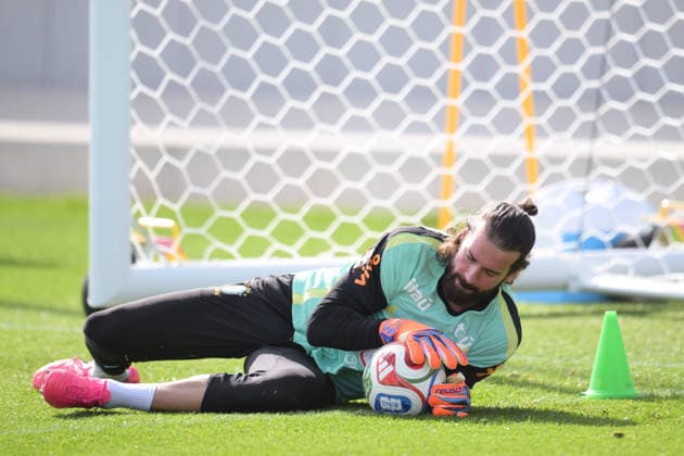 Fußball, WM 2026, 20260615, Training Brasilien. Im Bild Torwart Alisson BECKER (Brasilien, 1). Morristown Red-Bull-Akademie New Jersey Vereinigte Staaten von Amerika