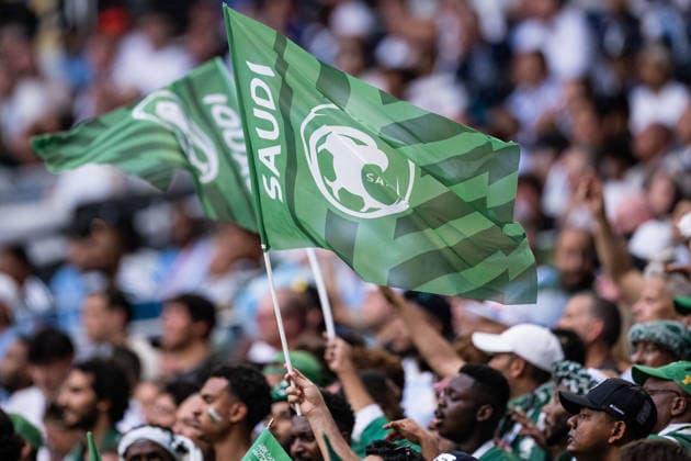Saudi Arabia Flag during during the FIFA World Cup, WM, Weltmeisterschaft, Fussball 2026 Group H match between Saudi Arabia and Uruguay at Miami Stadium on June 15th, 2026. (Photo by Riquelve Nata Sports Press Photo)  Copyright: xRiquelvexNata SportsxPressxPhotox Sportspressphoto_SPR167557