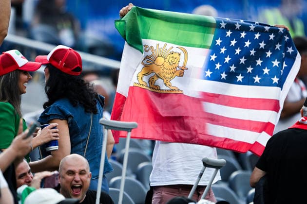Fans of IR Iran enjoy the atmosphere before the FIFA Men’s World Cup 2026 Group Stage football match between Iran and New Zealand at Los Angeles Stadium, in Inglewood on June 15th 2026 (Photo by Nayra Halm SPP)  Copyright: xNayraxHalm SPPx Sportspressphoto_SPR167567