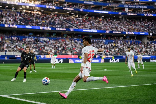 260615 Ramin Rezaeian of Iran during the FIFA World Cup, WM, Weltmeisterschaft, Fussball 2026 football match between Iran and New Zealand on June 15, 2026 in Los Angeles. Photo: Joel Marklund BILDBYRAN kod JM JM0824 bbeng fotboll football soccer fotball vm fotbolls-vm fotball-vm fotbolls-vm 2026 fifa world cup 2026 iran nya zeeland new zealand