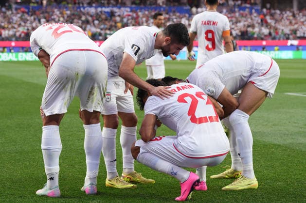Players of Iran celebrate a goal during a Group G match of the 2026 FIFA World Cup, WM, Weltmeisterschaft, Fussball between Iran and New Zealand at SoFi Stadium in Los Angeles, USA, 15 June 2026. FIFA World Cup 2026 - Group G - Iran - New Zeland !ACHTUNG: NUR REDAKTIONELLE NUTZUNG!  Copyright: xOmarxAlonsox GR2199 20260616-55020607139_1