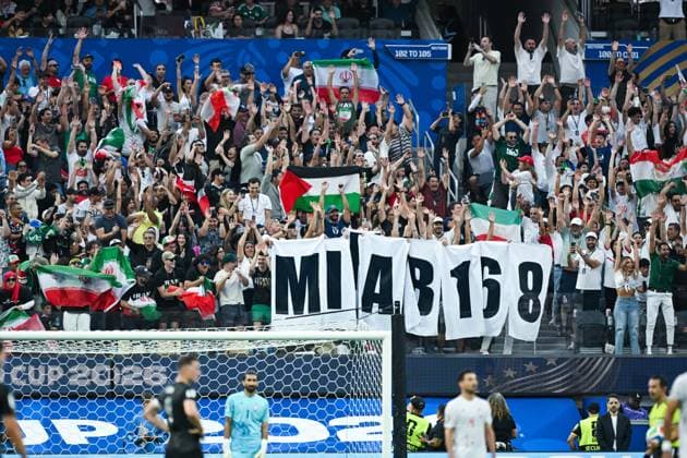 Fans of IR Iran during a FIFA Men’s World Cup 2026 Group Stage football match between Iran and New Zealand at Los Angeles Stadium, in Inglewood on June 15th 2026 (Photo by Nayra Halm SPP)  Copyright: xNayraxHalm SPPx Sportspressphoto_SPR167578