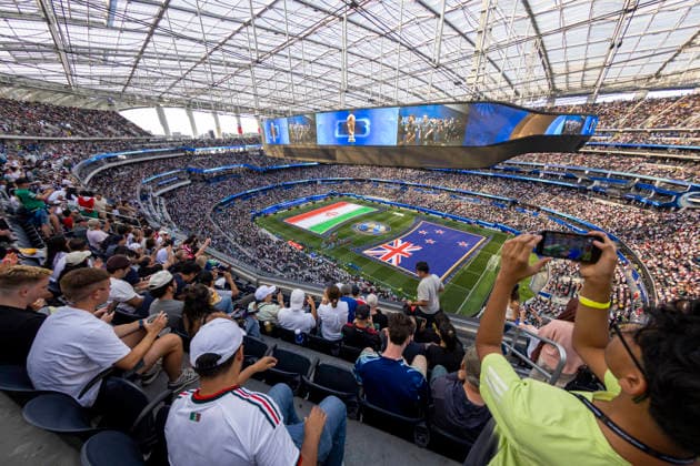 June 15, 2026, Los Angeles, California, USA: Open ceremony for the FIFA World Cup, WM, Weltmeisterschaft, Fussball Group G soccer match between the IR Iran and the New Zealand at SoFi Stadium in Inglewood, Calif., Monday, June 15, 2026. World Cup 2026: IR Iran Vs New Zealand  - ZUMAc68_ 20260615_zaf_c68_027 Copyright: xRingoxChiux