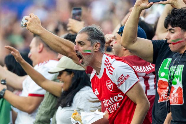 June 15, 2026, Los Angeles, California, USA: IR Iran fans celebrate after Ramin Rezaeian (23) scoring against the New Zealand during the FIFA World Cup, WM, Weltmeisterschaft, Fussball Group G soccer match at SoFi Stadium in Inglewood, Calif., Monday, June 15, 2026. World Cup 2026: IR Iran Vs New Zealand  - ZUMAc68_ 20000101_zaf_c68_107 Copyright: xRingoxChiux