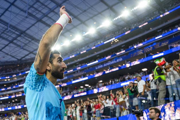 260615 goalkeeper Alireza Beiranvand of Iran after the FIFA World Cup, WM, Weltmeisterschaft, Fussball 2026 football match between Iran and New Zealand on June 15, 2026 in Los Angeles. Photo: Joel Marklund BILDBYRAN kod JM JM0824 bbeng fotboll football soccer fotball vm fotbolls-vm fotball-vm fotbolls-vm 2026 fifa world cup 2026 iran nya zeeland new zealand