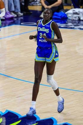 June 15, 2026, Arlington, Texas, USA: ARLINGTON, TX : Dallas Wings forward Awak Kuier (34) during their Commissioner CupÃ¢â‚¬â ¢s game the Las Vegas Aces at College Park Center in Arlington on Wednesday night. Arlington USA - ZUMAm257 20260615_zsp_m257_038 Copyright: xBrianxMcLeanx