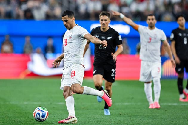 Ali Nemati of IR Iran passes the ball during a FIFA Men’s World Cup 2026 Group Stage football match between Iran and New Zealand at Los Angeles Stadium, in Inglewood on June 15th 2026 (Photo by Nayra Halm SPP)  Copyright: xNayraxHalm SPPx Sportspressphoto_SPR167624