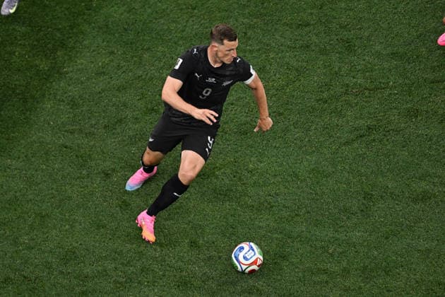 Chris Wood (captain) of New Zealand, New Zealand All Whites v IR Iran, Group G football match of the FIFA World Cup, WM, Weltmeisterschaft, Fussball 2026 at Los Angeles Stadium, Los Angeles, USA on Monday 15 June 2026. Photo: Andrew Cornaga Los Angeles New Zealand Copyright: xAndrewxCornaga x