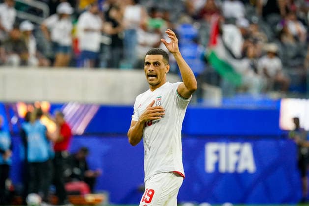 USA: Fußball FIFA World Cup, WM, Weltmeisterschaft, Fussball 2026 Gruppenphase Gruppe G Iran vs Neuseeland SoFi Stadium (Inglewood, Los Angeles County, Kalifornien): Ali Nemati (Iran 19)