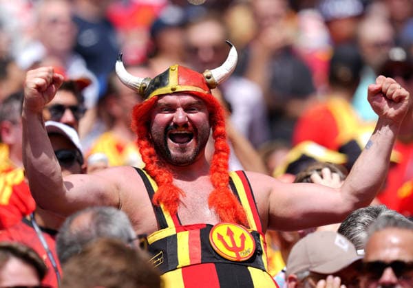 (260616) -- SEATTLE, June 16, 2026 -- A fan of Belgium is seen before the group G match between Belgium and Egypt at the 2026 FIFA World Cup, WM, Weltmeisterschaft, Fussball at Seattle Stadium in Seattle, the United States, June 15, 2026. ) (SP)U.S.-SEATTLE-FOOTBALL-FIFA WORLD CUP-GROUP G-BEL VS EGY PengxZiyang 