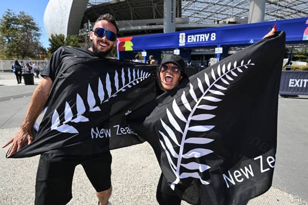 New Zealand All Whites fans, New Zealand All Whites v IR Iran, Group G football match of the FIFA World Cup, WM, Weltmeisterschaft, Fussball 2026 at Los Angeles Stadium, Los Angeles, USA on Monday 15 June 2026. Photo: Andrew Cornaga Los Angeles New Zealand Copyright: xAndrewxCornaga x