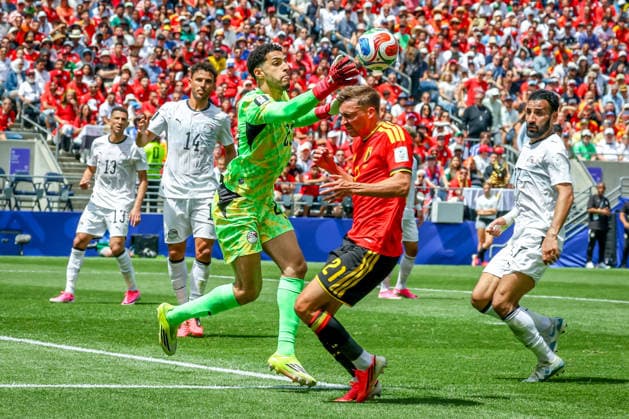 June 15, 2026, Seattle, Washington, USA: Egypt goalkeeper Mostafa Shobeir (23) during the match between Belgium and Egypt in the World Cup 2026 at Seattle Stadium, Seattle, Washington Seattle USA - ZUMAj111 20260615_zsp_j111_045 Copyright: xTomxJonesx