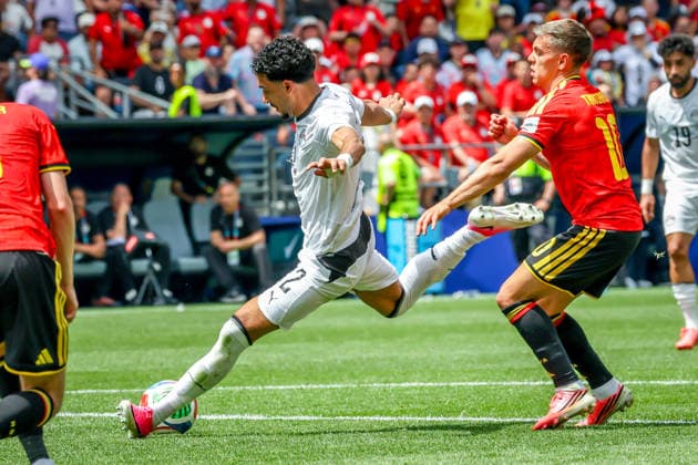 June 15, 2026, Seattle, Washington, USA: Egypt forward Omar Marmoush (22) during the match between Belgium and Egypt in the World Cup 2026 at Seattle Stadium, Seattle, Washington Seattle USA - ZUMAj111 20260615_zsp_j111_064 Copyright: xTomxJonesx