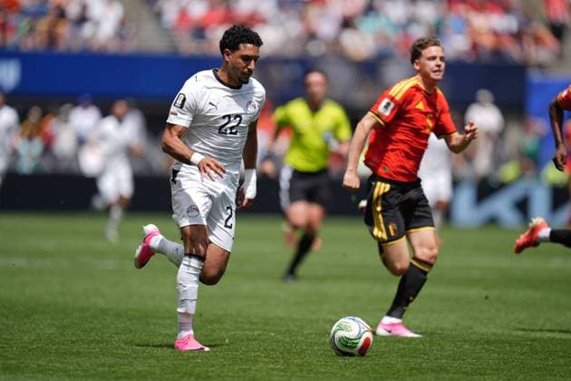 Belgium and Egypt draw in FIFA World Cup, WM, Weltmeisterschaft, Fussball Group G match Belgium and Egypt draw in FIFA World Cup Group G match SEATTLE, WASHINGTON, USA JUNE 15, 2026: Players of Belgium and Egypt compete during the FIFA World Cup 2026 Group G match at Seattle Stadium on June 15, 2026, in Seattle, Washington. Egypt and Belgium shared the points in their opening match of the tournament, drawing 1-1 in a closely contested encounter. Photo by Mohamed Gamal Tageldin JNA Press Photo by Mohamed Gamal Tageldin JNA Press via Nexpher Images Seattle Seattle imago images 0859218355