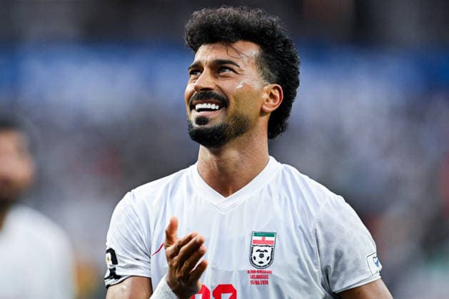 Ramin Rezaeian of IR Iran celebrates after scoring the team s first goal during a FIFA Men’s World Cup 2026 Group Stage football match between Iran and New Zealand at Los Angeles Stadium, in Inglewood on June 15th 2026 (Photo by Nayra Halm SPP)  Copyright: xNayraxHalm SPPx Sportspressphoto_SPR167670