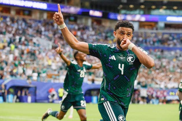 June 15, 2026, Miami Gardens, Florida, USA: Saudi Arabia defender Abdulelah al-Amri (4) reacts after scoring in the first half during the match against Uruguay during the FIFA World Cup, WM, Weltmeisterschaft, Fussball opening match at Miami Stadium on Monday, June 15, 2026, in in Miami Gardens, Fla. Miami Gardens USA - ZUMAm67_ 0859227092st Copyright: xAlxDiazx