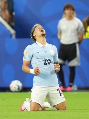 Saudi Arabia v Uruguay - FIFA World Cup, WM, Weltmeisterschaft, Fussball 2026 - Group H FLORIDA, USA - JUNE 15: Maximiliano Araujo (20) of Uruguay celebrates after scoring a goal during the 2026 FIFA World Cup First Stage Group H match between Saudi Arabia and Uruguay at Hard Rock Stadium (Miami Stadium) in Miami Gardens, Florida, United States on June 15, 2026. Evrim Aydin Anadolu Florida United States. Editorial use only. Please get in touch for any other usage.  Copyright: x2026xAnadoluxEvrimxAydinx