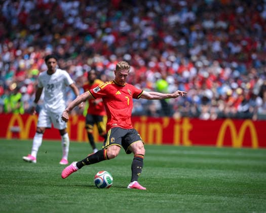 Belgium v Egypt: Group G - FIFA World Cup, WM, Weltmeisterschaft, Fussball 2026 Kevin De Bruyne during the first half of the FIFA World Cup 2026 Group G match between Belgium and Egypt at Seattle Stadium on June 15, 2026 in Seattle, Washington. Seattle Washington United States Copyright: xMohamedxTageldinx