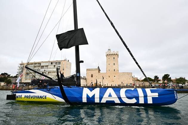 ARRIVEE VENDEE ARCTIQUE PHOTOPQR OUEST FRANCE Franck Dubray ; Les Sables-d Olonne ; 16 06 2026 ; Voile Arrivée de la Vendée Arctique aux Sables d Olonne avec l arrivée de Sam Goodchild sur Macif qui termine deuxième de la course. Il rend hommage à Charlie Dalin , mort le 11 juin 2026 a gagné le dernier Vendée Globe avec Macif. (Photo Franck Dubray) Les Sables d Olonne, France, june 16th 2026 The Vendée Arctique race has arrived in Les Sables d Olonne, with Sam Goodchild on Macif finishing second. A tribute was also paid to Charlie Dalin, who died on June 11, 2026, and won the last Vendée Globe with Macif. Les Sables-d Olonne France  Copyright: xPHOTOPQR OUESTxFRANCE MAXPPPxFranckxDubrayx 20260616OFR5768 20260616OFR5768