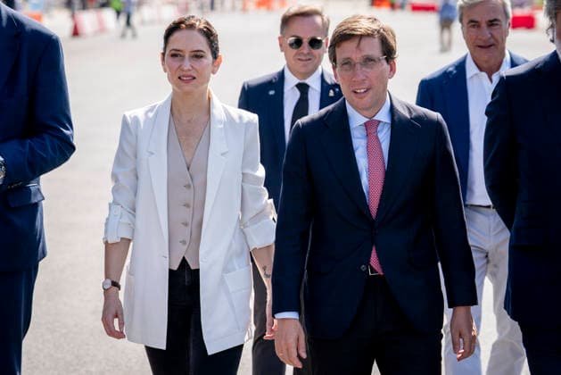 June 16, 2026, Madrid, Madrid, Spain: Isabel Diaz Ayuso and Jose Luis Martinez-Almeida during the presentation of the Madring F1 circuit at IFEMA on June 16, 2026, in Madrid, Spain. Madrid Spain - ZUMAa181 20260616_zaa_a181_004 Copyright: xAngelxPerezxMecax