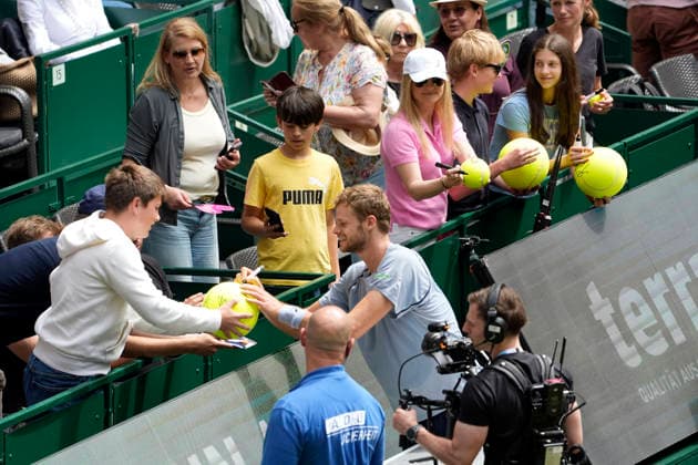 photo : Jubel nach dem Matchball bei Yannick HANFMANN (GER) Tennis-Turnier Terra Wortmann Cup - erste Runde - im Gerry Weber Sportpark in Halle Westfalen am Di. 16.06.2026