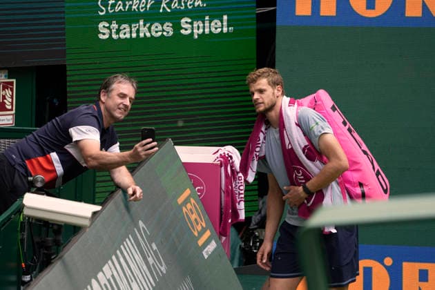 photo : Jubel nach dem Matchball bei Yannick HANFMANN (GER) Tennis-Turnier Terra Wortmann Cup - erste Runde - im Gerry Weber Sportpark in Halle Westfalen am Di. 16.06.2026