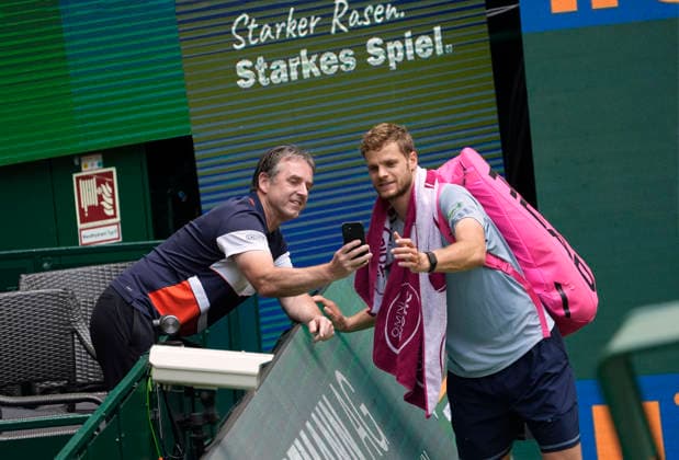photo : Jubel nach dem Matchball bei Yannick HANFMANN (GER) Tennis-Turnier Terra Wortmann Cup - erste Runde - im Gerry Weber Sportpark in Halle Westfalen am Di. 16.06.2026