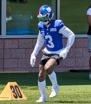 New York Giants wide receiver Odell Beckham, Jr (3) during minicamp held at the Quest Diagnostics Training Center in East Rutherford, New Jersey. CSM NFL, American Football Herren, USA 2026: NY Giants Minicamp June 09  - ZUMAc04_ 20260616_zma_c04_009 Copyright: xDuncanxWilliamsx