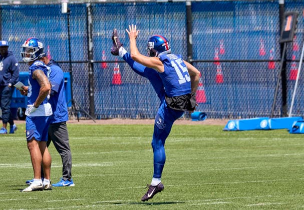 New York Giants punter Jordan Stout (15) during minicamp held at the Quest Diagnostics Training Center in East Rutherford, New Jersey. CSM NFL, American Football Herren, USA 2026: NY Giants Minicamp June 09  - ZUMAc04_ 20260616_zma_c04_013 Copyright: xDuncanxWilliamsx