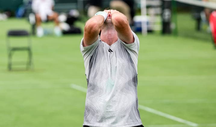 ATP, Tennis Herren Men s Tournament, Elm Park Golf & Sports Club, Dublin 16 6 2026 Conor Gannon celebrates after winning the match Conor Gannon celebrates after winning the match 16 6 2026  Copyright: x INPHO NickxElliottx NE1L0473 copy
