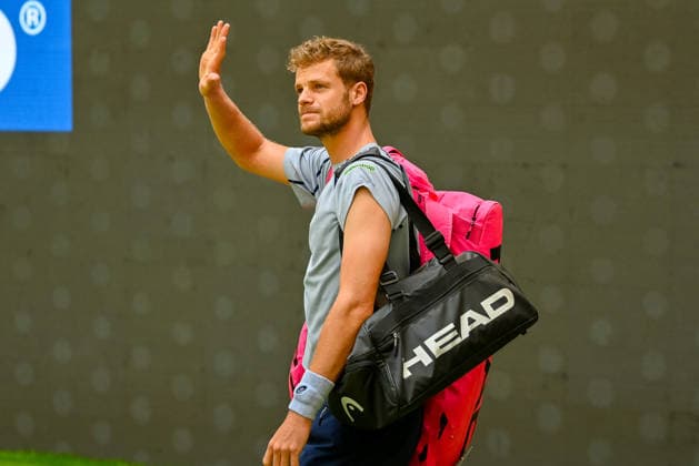 Yannick Hanfmann (GER) betritt den Center Court TERRA WORTMANN Open 2026, Tennis, ATP, Tennis Herren Tennis Herren 500, Turnier, Hauptfeld, 16.06.2026, TERRA WORTMANN Open 2026, Tennis, ATP, Tennis Herren 500, Turnier, Hauptfeld, 16.06.2026 Halle