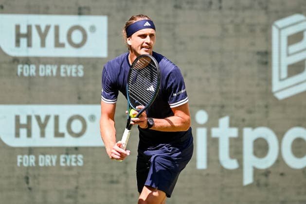 Alexander Zverev (GER) beim Aufschlag TERRA WORTMANN Open 2026, Tennis, ATP, Tennis Herren Tennis Herren 500, Turnier, Hauptfeld, 16.06.2026, TERRA WORTMANN Open 2026, Tennis, ATP, Tennis Herren 500, Turnier, Hauptfeld, 16.06.2026 Halle