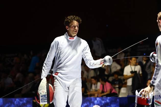 Escrime championnat d Europe PHOTOPQR LE COURRIER PICARD Haslin ; Antony ; 16 06 2026 ; 16 06 26 Championnat d Europe d escrime - épée hommes Paul Fortin (France) vs Andrasfi (Hun) 16èmes de finale Photo Fred Haslin European fencing championship in Antony, France, on June 16, 2026 Antony 92 France  Copyright: xPHOTOPQR LExCOURRIERxPICARD MAXPxHaslinx 20260616LCP6908 20260616LCP6908
