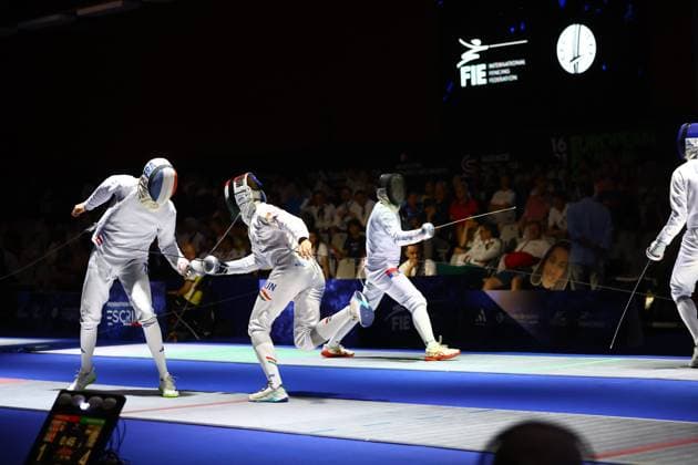 Escrime championnat d Europe PHOTOPQR LE COURRIER PICARD Haslin ; Antony ; 16 06 2026 ; 16 06 26 Championnat d Europe d escrime - épée hommes Paul Fortin (France) vs Andrasfi (Hun) 16èmes de finale Photo Fred Haslin European fencing championship in Antony, France, on June 16, 2026 Antony 92 France  Copyright: xPHOTOPQR LExCOURRIERxPICARD MAXPxHaslinx 20260616LCP6918 20260616LCP6918