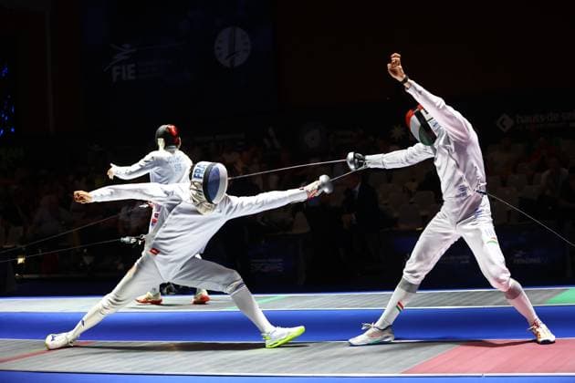 Escrime championnat d Europe PHOTOPQR LE COURRIER PICARD Haslin ; Antony ; 16 06 2026 ; 16 06 26 Championnat d Europe d escrime - épée hommes Paul Fortin (France) vs Andrasfi (Hun) 16èmes de finale Photo Fred Haslin European fencing championship in Antony, France, on June 16, 2026 Antony 92 France  Copyright: xPHOTOPQR LExCOURRIERxPICARD MAXPxHaslinx 20260616LCP6919 20260616LCP6919