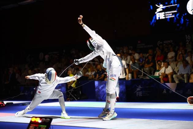 Escrime championnat d Europe PHOTOPQR LE COURRIER PICARD Haslin ; Antony ; 16 06 2026 ; 16 06 26 Championnat d Europe d escrime - épée hommes Paul Fortin (France) vs Andrasfi (Hun) 16èmes de finale Photo Fred Haslin European fencing championship in Antony, France, on June 16, 2026 Antony 92 France  Copyright: xPHOTOPQR LExCOURRIERxPICARD MAXPxHaslinx 20260616LCP6926 20260616LCP6926