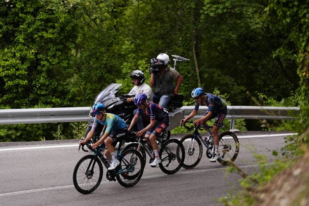 Italy s Simone Zanini of XDS Astana Development Team, Belgium s Jasper Schoofs of Soudal Quick-Step Devo Team, Belgium s Matteo Vanhuffel of Development Team Picnic PostNL during Stage 3 of the Giro Next Gen 2026, from Sibari to Villa d Agri di Marsicovetere, Italy, Tuesday, June 16, 2026.  Copyright: xFabioxFerrari LaPressex