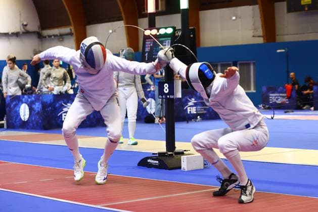 Escrime championnat d Europe PHOTOPQR LE COURRIER PICARD Haslin ; Antony ; 16 06 2026 ; 16 06 26 Championnat d Europe d escrime - épée hommes Paul Fortin (France) vs Flavio Giannotte (Lux) 32èmes de finale Photo Fred Haslin European fencing championship in Antony, France, on June 16, 2026 Antony 92 France  Copyright: xPHOTOPQR LExCOURRIERxPICARD MAXPxHaslinx 20260616LCP7025 20260616LCP7025
