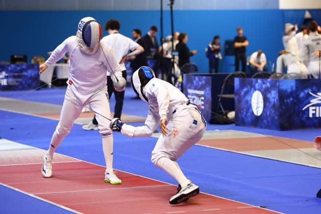 Escrime championnat d Europe PHOTOPQR LE COURRIER PICARD Haslin ; Antony ; 16 06 2026 ; 16 06 26 Championnat d Europe d escrime - épée hommes Paul Fortin (France) vs Flavio Giannotte (Lux) 32èmes de finale Photo Fred Haslin European fencing championship in Antony, France, on June 16, 2026 Antony 92 France  Copyright: xPHOTOPQR LExCOURRIERxPICARD MAXPxHaslinx 20260616LCP7053 20260616LCP7053