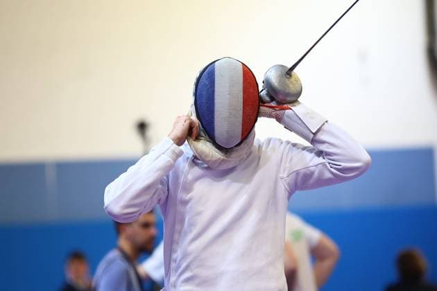 Escrime championnat d Europe PHOTOPQR LE COURRIER PICARD Haslin ; Antony ; 16 06 2026 ; 16 06 26 Championnat d Europe d escrime - épée hommes Paul Fortin (France) vs Flavio Giannotte (Lux) 32èmes de finale Photo Fred Haslin European fencing championship in Antony, France, on June 16, 2026 Antony 92 France  Copyright: xPHOTOPQR LExCOURRIERxPICARD MAXPxHaslinx 20260616LCP7048 20260616LCP7048