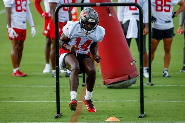 June 16, 2026, Tampa, Florida, USA: Tampa Bay Buccaneers wide receiver Chris Godwin Jr. (14) runs a route during mandatory mini-camp at the AdventHealth Training Center in Tampa on Tuesday, June 16, 2026. Tampa USA - ZUMAs70_ 0859278600st Copyright: xJeffereexWoox
