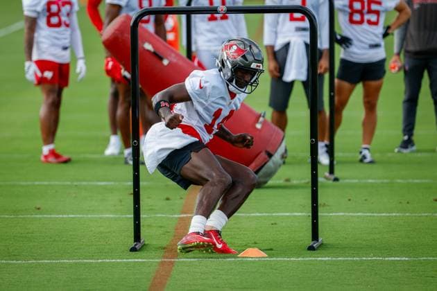 June 16, 2026, Tampa, Florida, USA: Tampa Bay Buccaneers wide receiver Chris Godwin Jr. (14) goes underneath some hurdles, while he runs a route during mandatory mini-camp at the AdventHealth Training Center in Tampa on Tuesday, June 16, 2026. Tampa USA - ZUMAs70_ 0859278608st Copyright: xJeffereexWoox