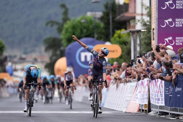 Belgium s Jasper Schoofs of Soudal Quick-Step Devo Team stage winner during Stage 3 of the Giro Next Gen 2026, from Sibari to Villa d Agri di Marsicovetere, Italy, Tuesday, June 16, 2026.  Copyright: xMassimoxPaolone LaPressex